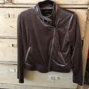 Velvet bomber jacket